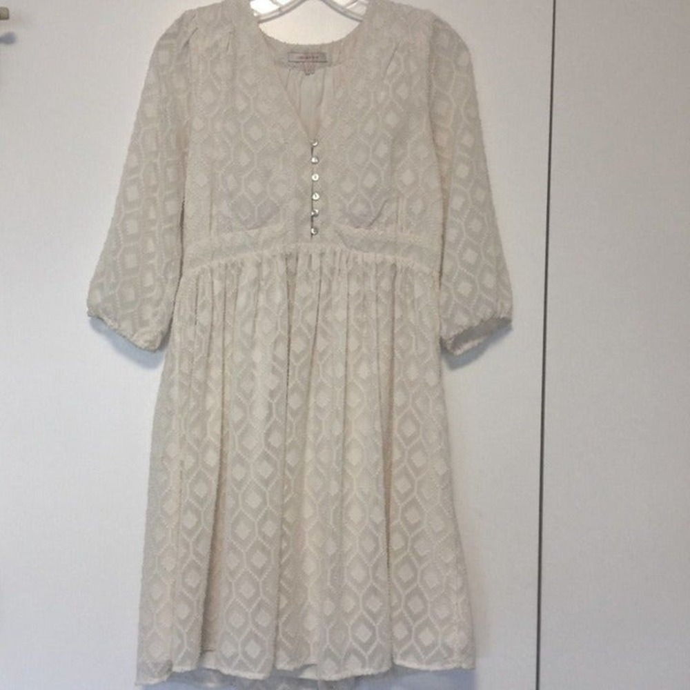 Skies are Blue Ivory Dress XSmall - Picture 2 of 6